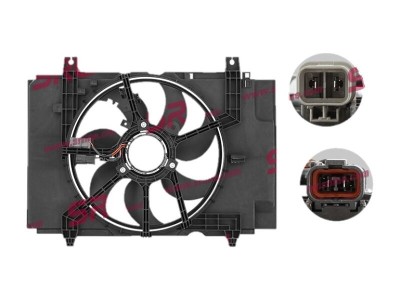 GMV radiator electroventilator Nissan Juke (F15), 2010-, motor 1.6, benzina, cutie M/CVT, 375 mm; (2 +2) pini foto