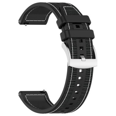 Curea pentru Huawei Watch GT 2 (46mm)/GT 2 Pro/GT 3 Pro (46mm)/Ultimate, Xiaomi Watch S1 - Techsuit Watchband (W051) - Black foto