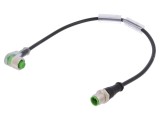 Cablu de conectare M12 300mm 4A PVC IP67 24VDC