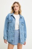 Answear Lab geaca de blugi din bumbac de tranzitie, oversize