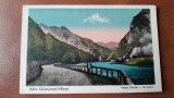 Carte postala, Baile Calimanesti-Valcea, Valea Oltului la Tunel, perioada interbelica