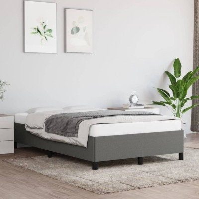vidaXL Cadru de pat fără saltea, gri &amp;icirc;nchis, 120x200 cm, textil 347051 foto
