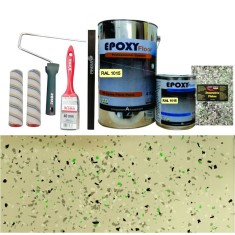 Kit Complet Vopsea Epoxidica Crem Green Granite