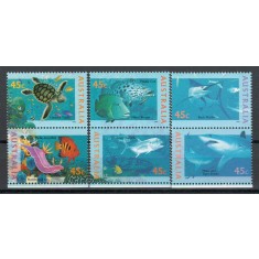 Australia 1995 Mi 1505/10 pairs MNH, nestampilat - Lumea subacvatica