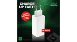 PATONA Premium GaN PD100W Adapter feh&eacute;r, 2xUSB-C, 1xUSB-A, PD3.0, QC3.0