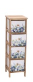 Cumpara ieftin Comoda lemn multicolor Flowers 26 x 32 x 81 cm