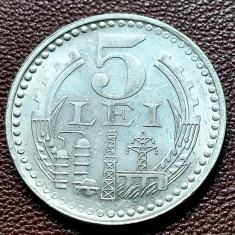Moneda Romania 5 lei 1978 aUnc -Luciu de batere