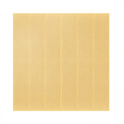 Set 10 placi tapet 3d, flippy, 70 x 70 cm, grosime 3 mm, din rasina, tip placi de lemn, suprafata acoperita 4.9 mp, crem deschis foto