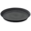 Formă Tartă Rotundă Neaderentă, Metalică, Diametru 30 cm, &Icirc;nălțime 3 cm, Negru, Oem