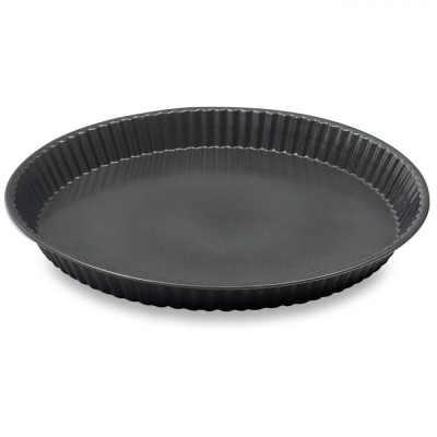 Formă Tartă Rotundă Neaderentă, Metalică, Diametru 30 cm, &amp;Icirc;nălțime 3 cm, Negru foto