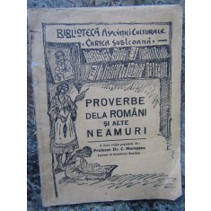 C.Muresanu - Proverbe dela Romani si alte Neamuri -ed.1935