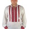 Bluza tip ie barbati RB24 alb pur/rosu bordo , marimea 2XL
