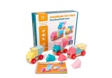 Cumpara ieftin Joc de construit, camioane si cuburi din lemn, 7Toys, Brand