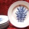 SET FARFURII PORTELAN JAPONEZ CU COBALT - FARFURII DESERT 17 CM