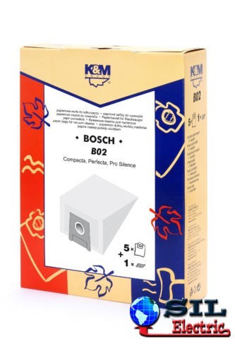 Sac aspirator pentru Bosch/Siemens typ E,D,G, hartie, 5 saci + 1 filtru, K&M Sac aspirator pentru Bosch/Siemens typ E,D,G, hartie, 5 saci + 1 filtru, K&M