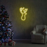 Cumpara ieftin Lampa de perete Deer, Neon Graph, 21x34x2 cm, galben