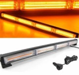 Bara LED girofar 59 cm, 72W, lumina galbena, functii stroboscop, 12V, 3000K