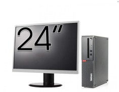 Pachet Calculator Refurbished LENOVO ThinkCentre M910s SFF, Intel Core i5-6500 3.20GHz, 8GB DDR4, 256GB SSD + Monitor 24 Inch + Windows 10 Pro NewTech
