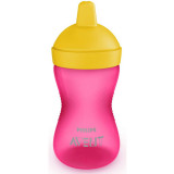 Cana Philips Avent SCF804/04, 300 ml, 18 luni +, Roz/Galben