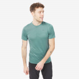 Tricou din material sintetic reciclat Drumeție la munte MH100 Verde Bărbați, Quechua