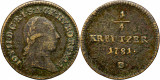 1781 B (Kremnica), &frac14; kreutzer - Iosif al II-lea - Arhiducatul Austriei, Europa
