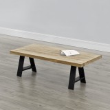 Set Model1 California 2 bucati picioare masa 40 x 10 x 40 cm metal/negru [en.casa] HausGarden Leisure