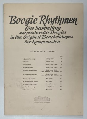 BOOGIE RHYTHMEN , CONTINE 11 PIESE , PARTITURI , 1943 foto