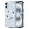 Husa premium iPhone 16 Plus Techsuit Luxury Glitter MagSafe, bleu