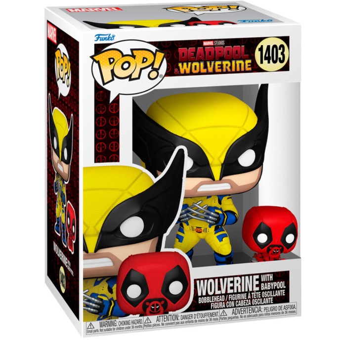 Figurina POP, Marvel, Deadpool &amp; Wolverine, Wolverine with Babypool, 9 cm