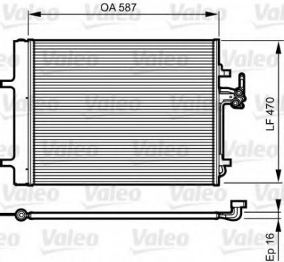 Condensator / Radiator aer conditionat FORD S-MAX (WA6) (2006 - 2016) VALEO 814184 foto