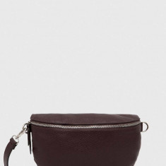 Answear Lab borseta de piele culoarea bordo