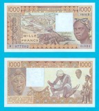 Benin (p#207B) 1.000 Francs 1990 UNC &#039;Africa de Vest&#039; serie: B 977592