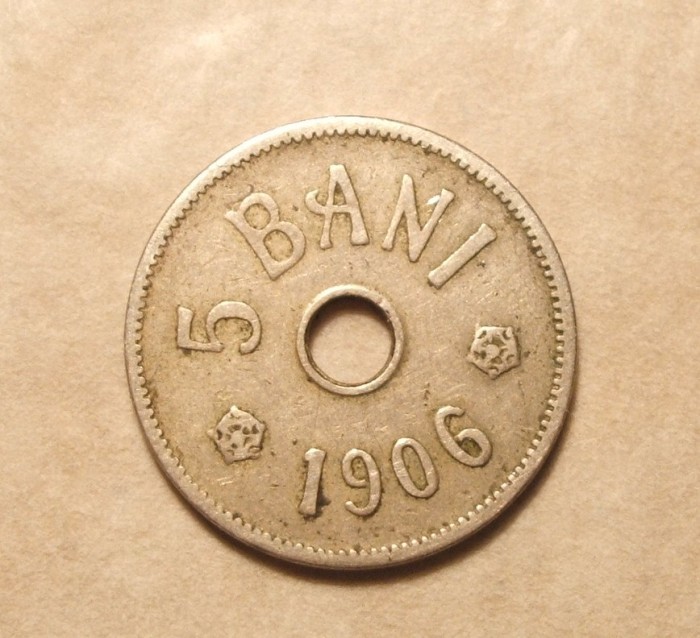 5 BANI 1906 VARIANTA FARA J