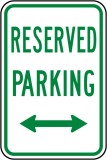 Reserved Parking Double Arrow Sign