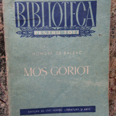 HONORE DE BALZAC - MOS GORIOT