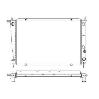 Radiator racire Hyundai H-100, 1997-2000, Hyundai H1/Starex/Satellite/H-200, 08.1997-07.2003, Motorizare 2, 5 Td 57/59kw Diesel, tip climatizare Cu/f foto