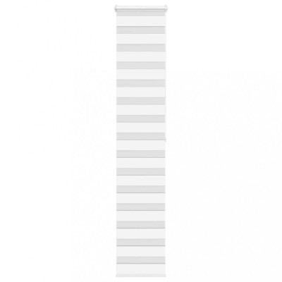 Jaluzea tip zebra alb lățime țesătură 35,9 cm poliester foto