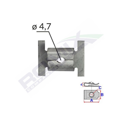 PRIZA MONTARE 12 X 14 PENTRU SURUB 4.7 SET 10 BUC 62310 foto