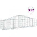 Cumpara ieftin Cosuri gabion arcuite 12 buc, 200x30x40/60 cm, fier galvanizat