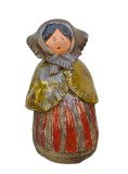 FIGURINA VINTAGE DIN CERAMICA, LUCRATA SI DECORATA MANUAL