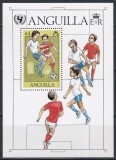 Anguilla 1981 - Fotbal - A 35-a aniversare a UNICEF, Colita, MNH, Nestampilat
