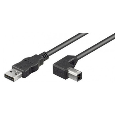 Cablu imprimanta USB 90 grade 2m cupru Goobay foto