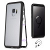 Husa Samsung Galaxy S9 Magnetica 360 Black sticla securizata + folie de sticla, Negru