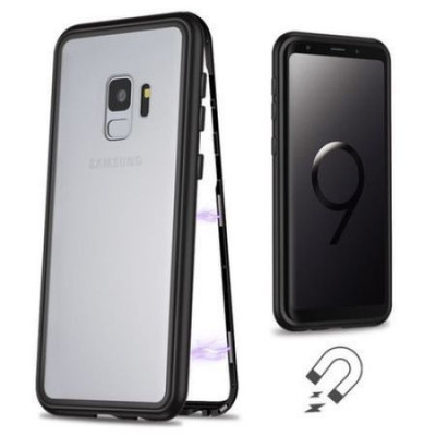 Husa Samsung Galaxy S9 Magnetica 360 Black sticla securizata + folie de sticla foto