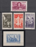 ROMANIA 1947 LP 206 LP 207 SECETA SERIE SI COLITA NEDANTELATA MNH, Nestampilat