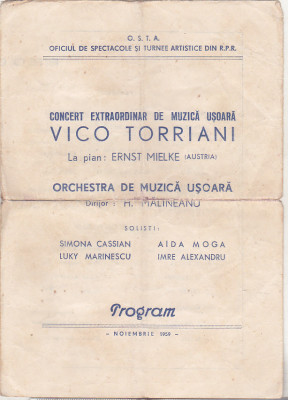 bnk rev Program Concert Vico Torriani 1959 foto