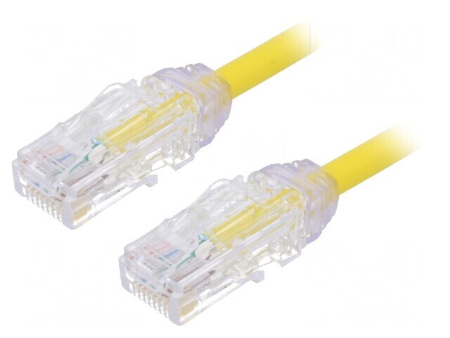 Patch cord UTP Cat6A galben 1m LSZH