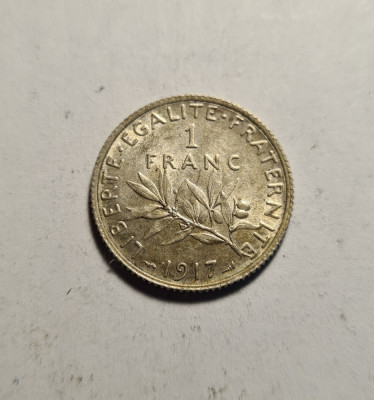 Franta 1 Franc 1917 UNC foto