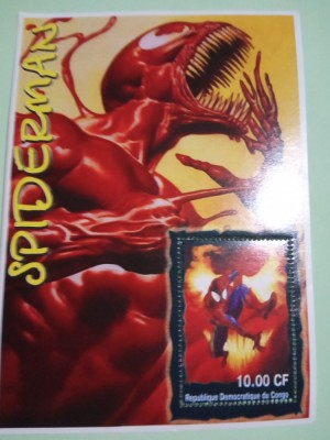 CONGO, SPIDERMAN - COLIȚĂ MNH foto