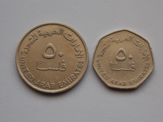 LOT 2 MONEDE 50 FILS EMIRATELE ARABE UNITE-1973,1998 foto